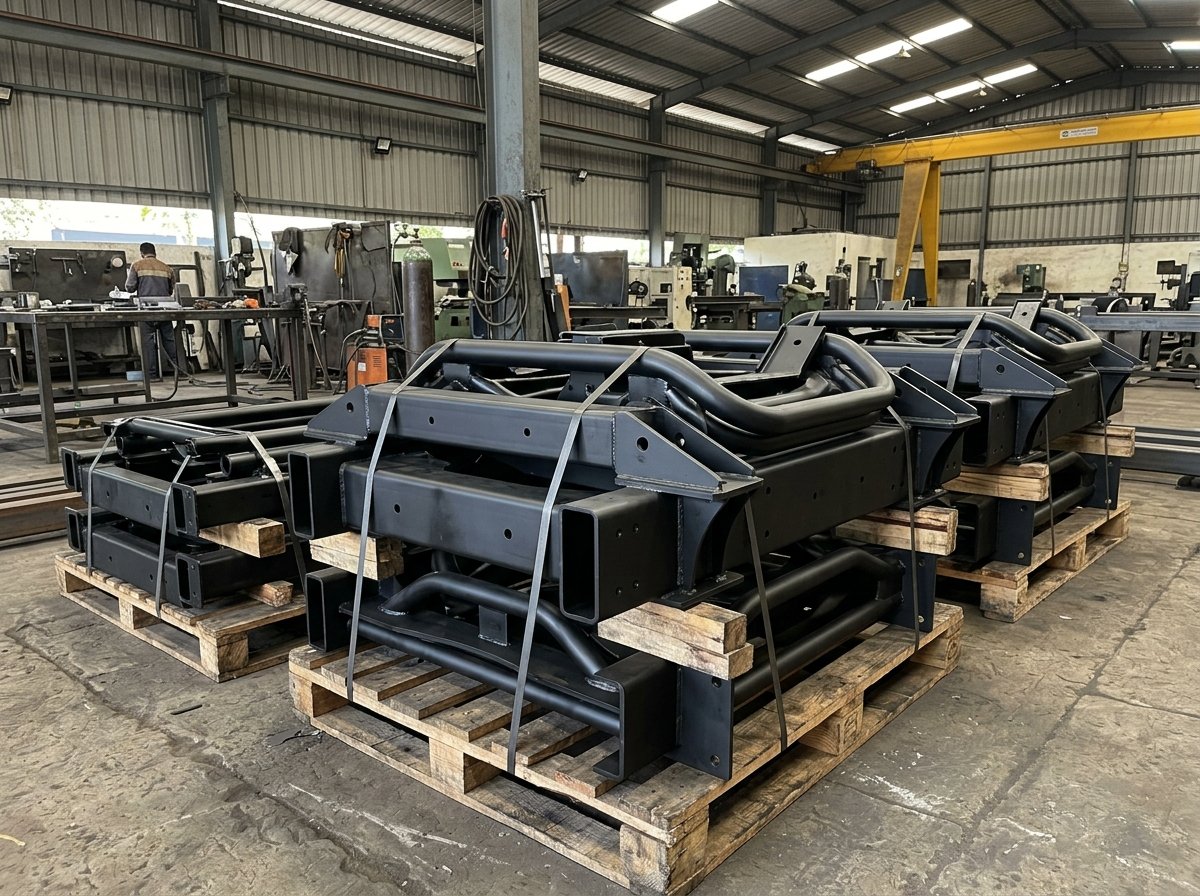 Commercial truck chassis crossmember assembly